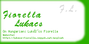 fiorella lukacs business card